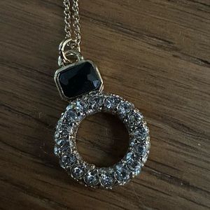 Kate spade platform chain necklace fashion jewelry gold black and sparkle NWT